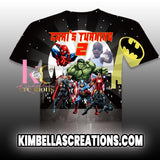 superhero birthday shirt