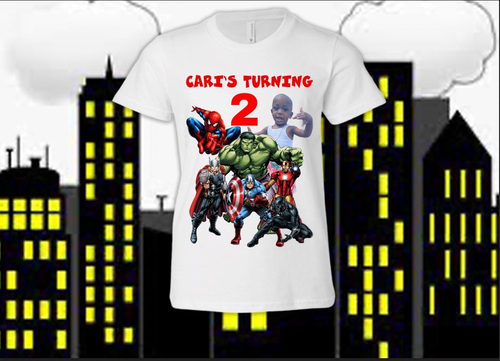 superhero birthday shirt