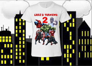 superhero birthday shirt