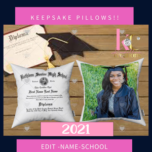 KEEPSAKE GRAD DIPLOMA PILLOWS