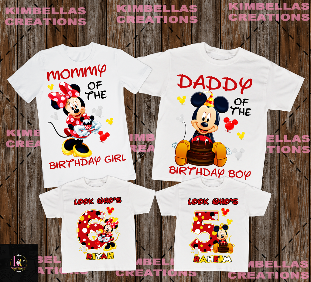 Mickey Mouse Family Birthday Shirts