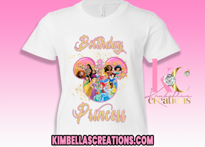 KIDS BIRTHDAY PRINCESS SHIRT
