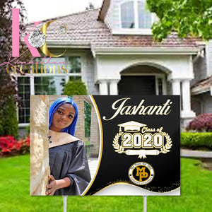 CUSTOM GRAD YARD SIGN